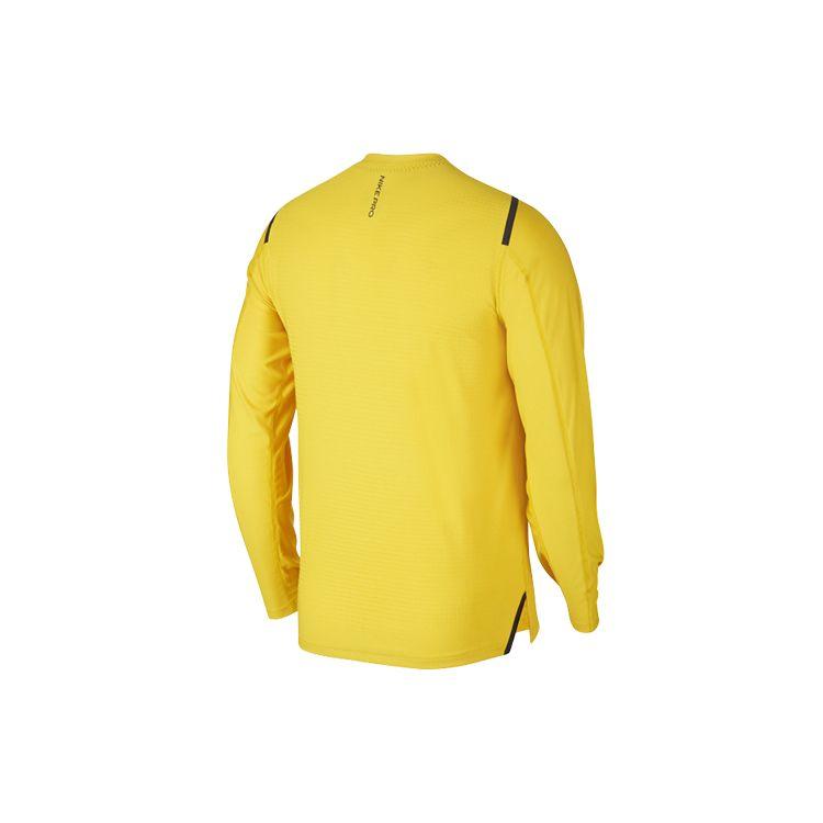 Nike Pro Long Sleeve Sports Training Fitness Top Men Tops Dark-Sulfur CU6728-743