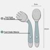 2pcs/set Silicone Spoon for Baby Utensils Set Auxiliary Food Toddler Learn To Eat Training Bendable Soft Fork Infant Tableware