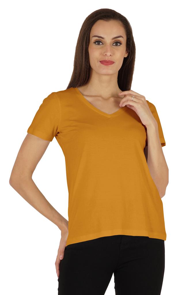 Inkmeso Womens Short Sleeve V-Neck Shirts Casual Regular Fit Tee T-Shirt Basic