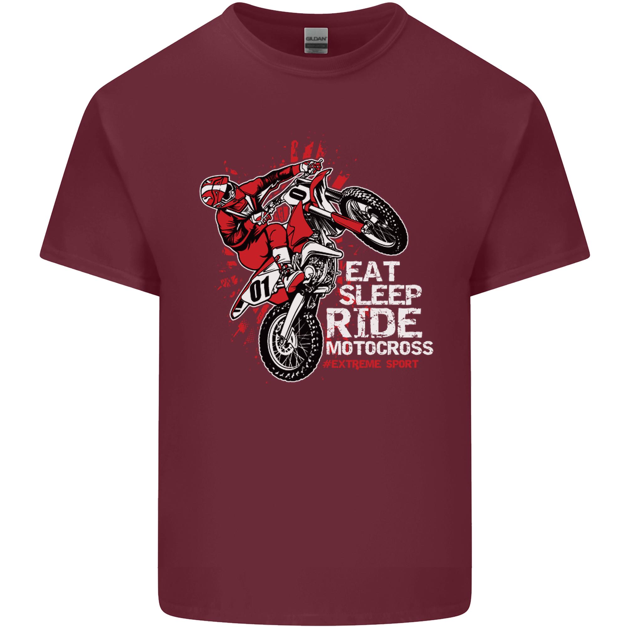 Eat Sleep Ride Motocross Dirt Bike MotoX Unisexs Light Cotton TShirt S