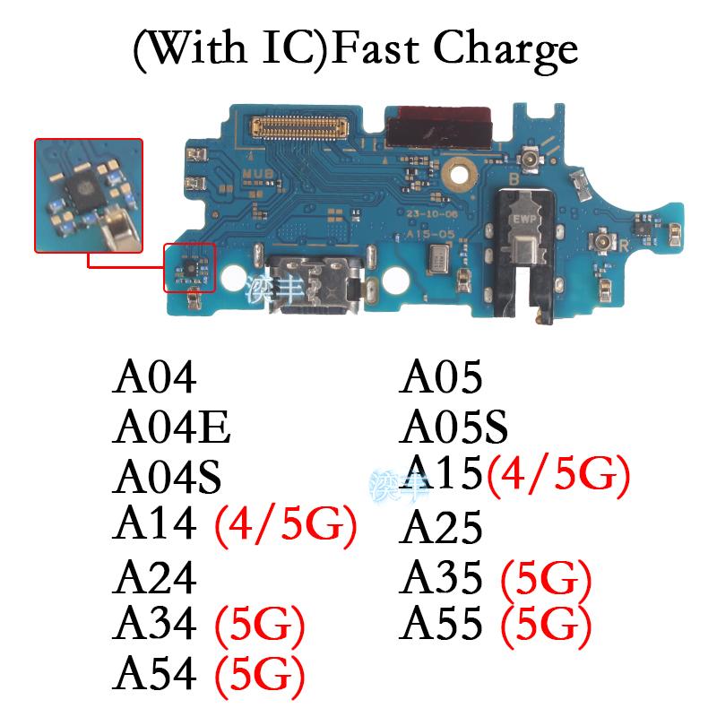 Porta Caricatore Dock USB per Samsung Galaxy A54 A05 A05S A04 A04E A04S A14 A24 A34 A15 A25 A35 A55 4G 5G Modulo Scheda di Ricarica