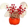 New Year Decor New Year Fruit Flower Decoration Branches Luck Tree Spring Artificial Bonsai Chinese New Year Ornament Desktop Tree Potted For Home Off