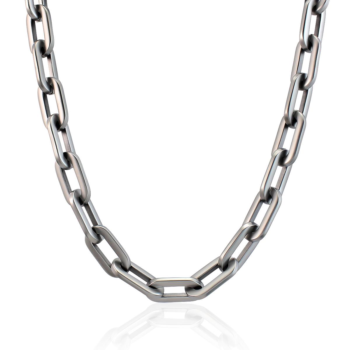 

Hip-hop Mirror polishSimple Square Thick Clavicle Chain Necklace for Women Men Stainless Steel Necklaces