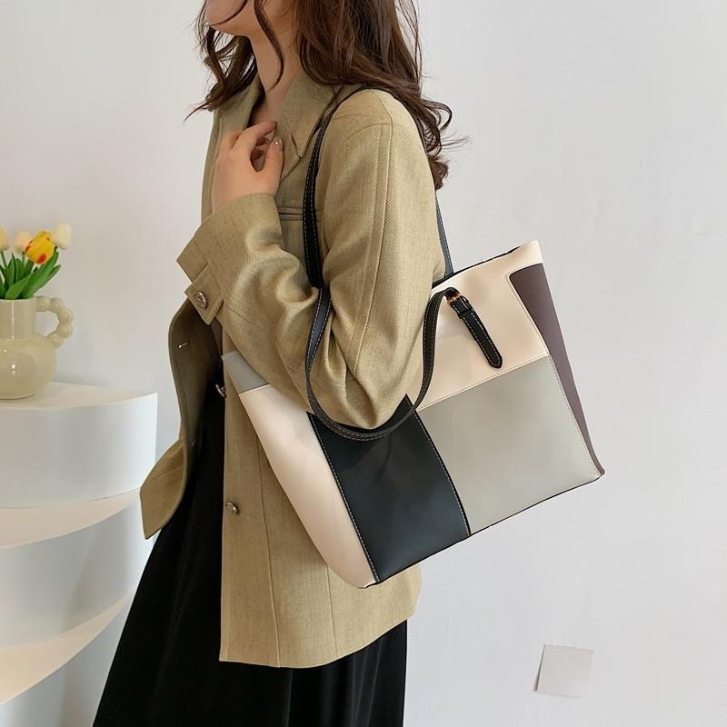 Womens Large Pu Tote Bag With Inner Pocket And Soft Structure For Work And Casual