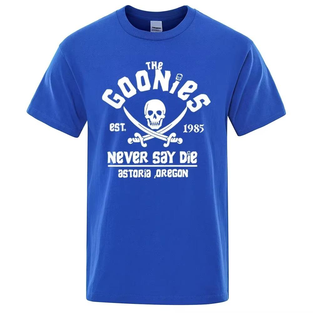 Hip Hop T Shirts Men Women Oregon Pirate Flag Never Say Die Astoria Casual Tee Shirt Cotton Breathable Brand Tops Short Sleeve