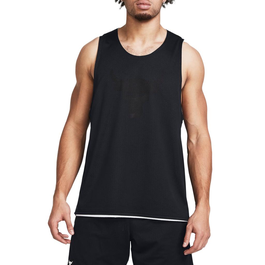 Under Armour Project Lock Mesh Bedruckter Buchstaben Rundhals Ärmellose Weste Herren Tops Weiß 1385938-001