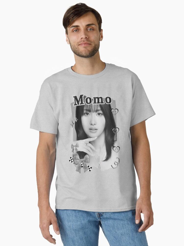 TWICE Momo Kpop Girl Group K-music South Korean Girl Group Black and White Collage Digital Art Portrait Classic T-Shirt