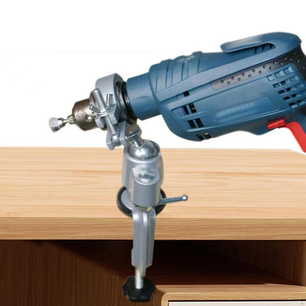 Electric Drill Holder Bracket Aluminum Alloy Bench Clamp Vise Easy to Install Support Practical