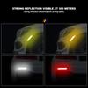 6Pcs Car Safety Warning Sticker Mark Car Reflective Stickers Tape Bumper Reflective Strips Exterior Accessories Universal