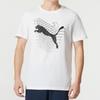 Puma Printed American Vintage Casual Sports Running Fitness Training Comfortable Breathable Crew Neck Short Sleeve T-Shirt Men Tops White 684762-02