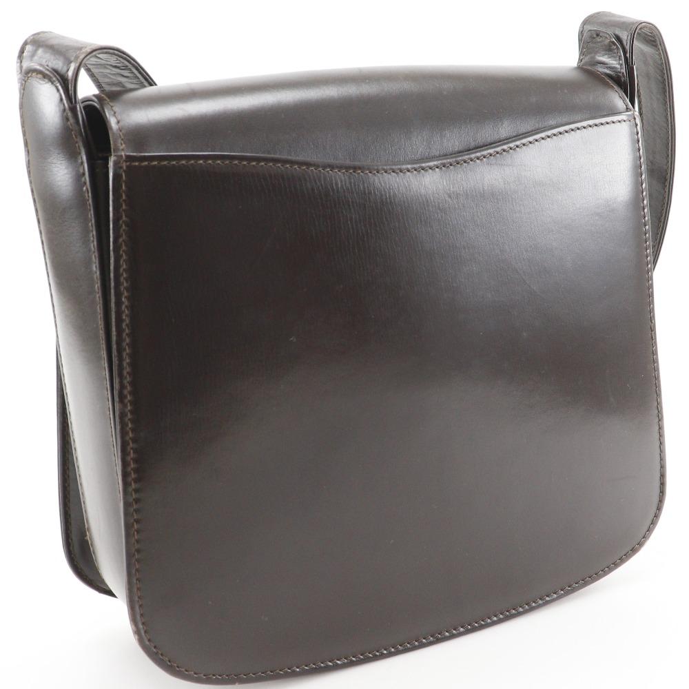 GUCCI Old Gucci Shoulder Bag vintage Brown Calfskin Women Used