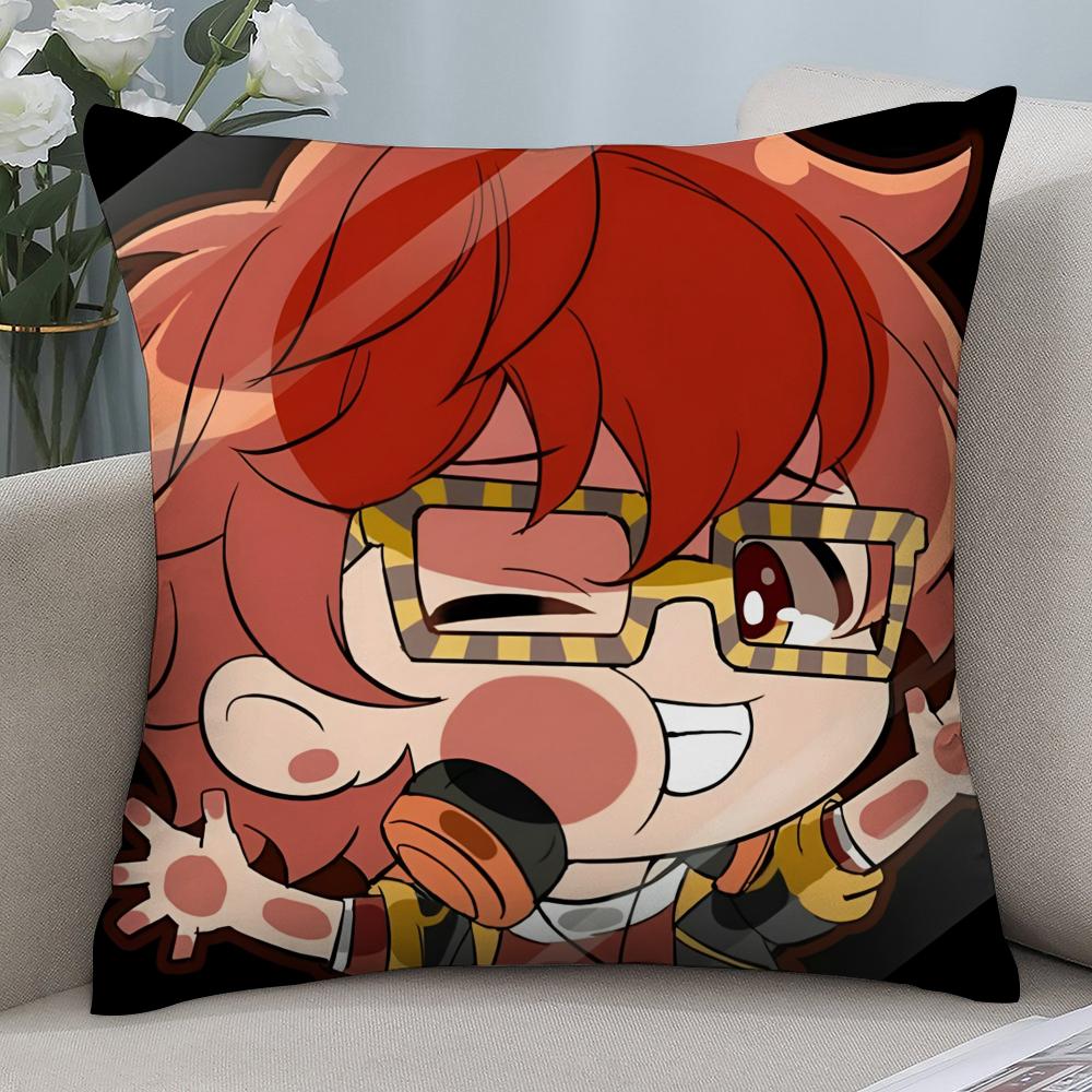 M-Mystic Messenger 707 Pillow Case 3D Print Polyester Fiber 45*45 cm Home Sofa Throw Pillow Cover Decoration Festival Gift