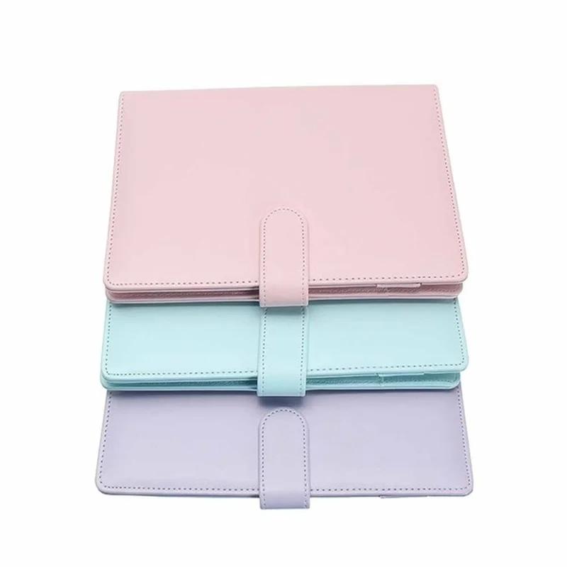 New A5 / A6 Macaron Multi-function Handbook Universal Manual Business Leather Ring Loose-leaf Notebook Office Supplies