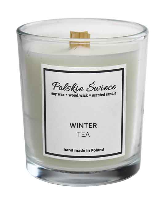 soy candle with a wooden wick + WINTER TEA
