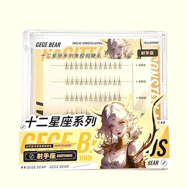 Gege Bear - Twelve Constellations Glue Free False Eyelashes - Sagittarius #11 Sagittarius