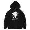 Womens Y2K Streetwear Hoodie Abstract Print Loose Fit Long Sleeve Sweatshirt Teens