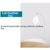 Stable Cat Scratch Board Round Teasing Cat Stick Interactive Cat Turntable Toy  Indoor Play