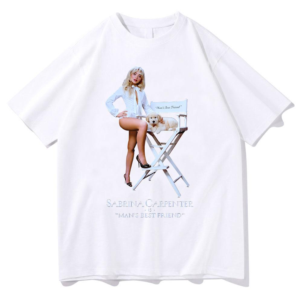 

Sabrina Carpenter Man s Best Friend T-Shirt Women Summer Unisex Y2K Clothing Men Cotton Harajuku Fashion Casual Streetwear Tees S