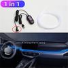 Car Interior Decor Lamp 3M Optical Fiber Neon Atmosphere Light Strip Play & Plug