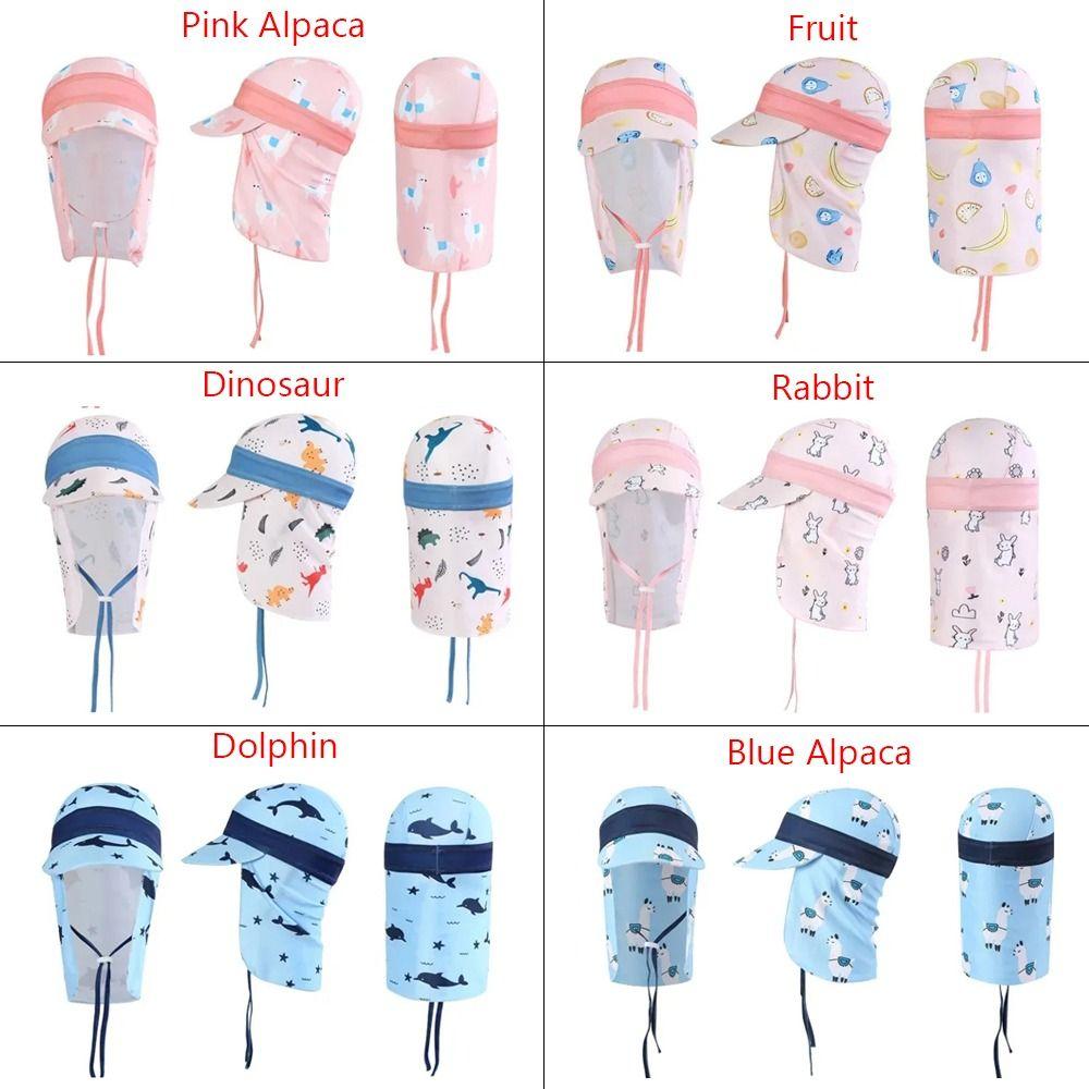 Neck Protection Children's Swimming Cap Anti UV UV Protection Hat Kids Bucket Hats  Summer