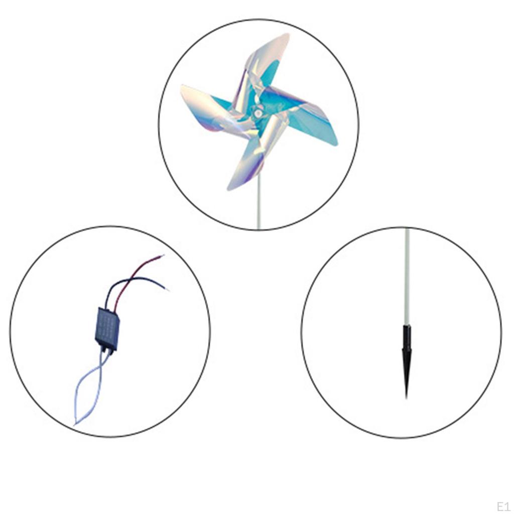 Outdoor Garden Lights, LED Windmill Decoration Waterproof Stake Light for Yard, Lawn,