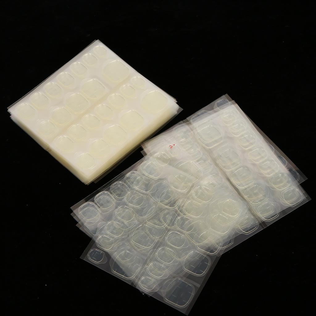 30 Sheet Nail Art Fake Nail Adhesive Tabs Waterproof DoubleSided Nail Tape for Home Salon