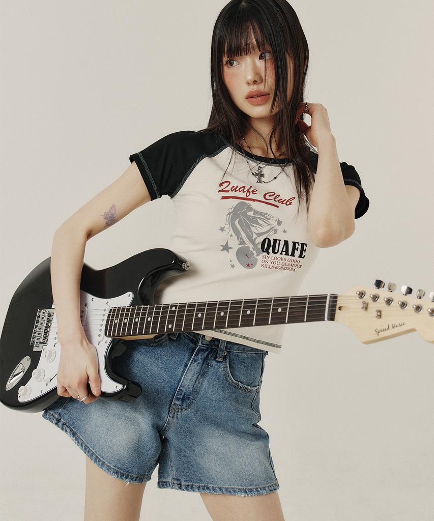 Kkuape Raglan Graphic Slim T-Shirt_2Color