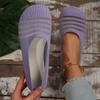Fashion Women Flats Shoes Round Head Shallow Mouth Loafers Spring Knitted Flat Shoes Ladies Breathable Casual Comfortable Women Shoes