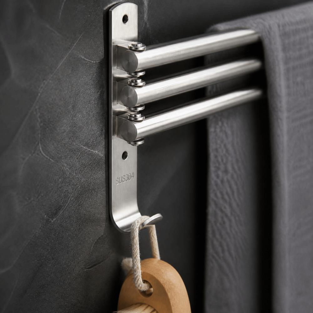 Swivel Out Towel Racks Stainless Steel Towel Holder Organizer Towel Bar Home Bathroom Kitchen