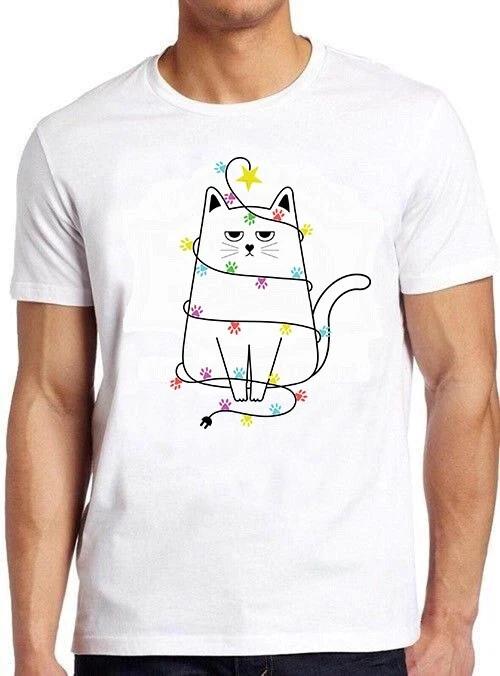 Ворчливый Рождественский Кот Странный Винтажный Культовый Подарок Футболка M864 XXXXL