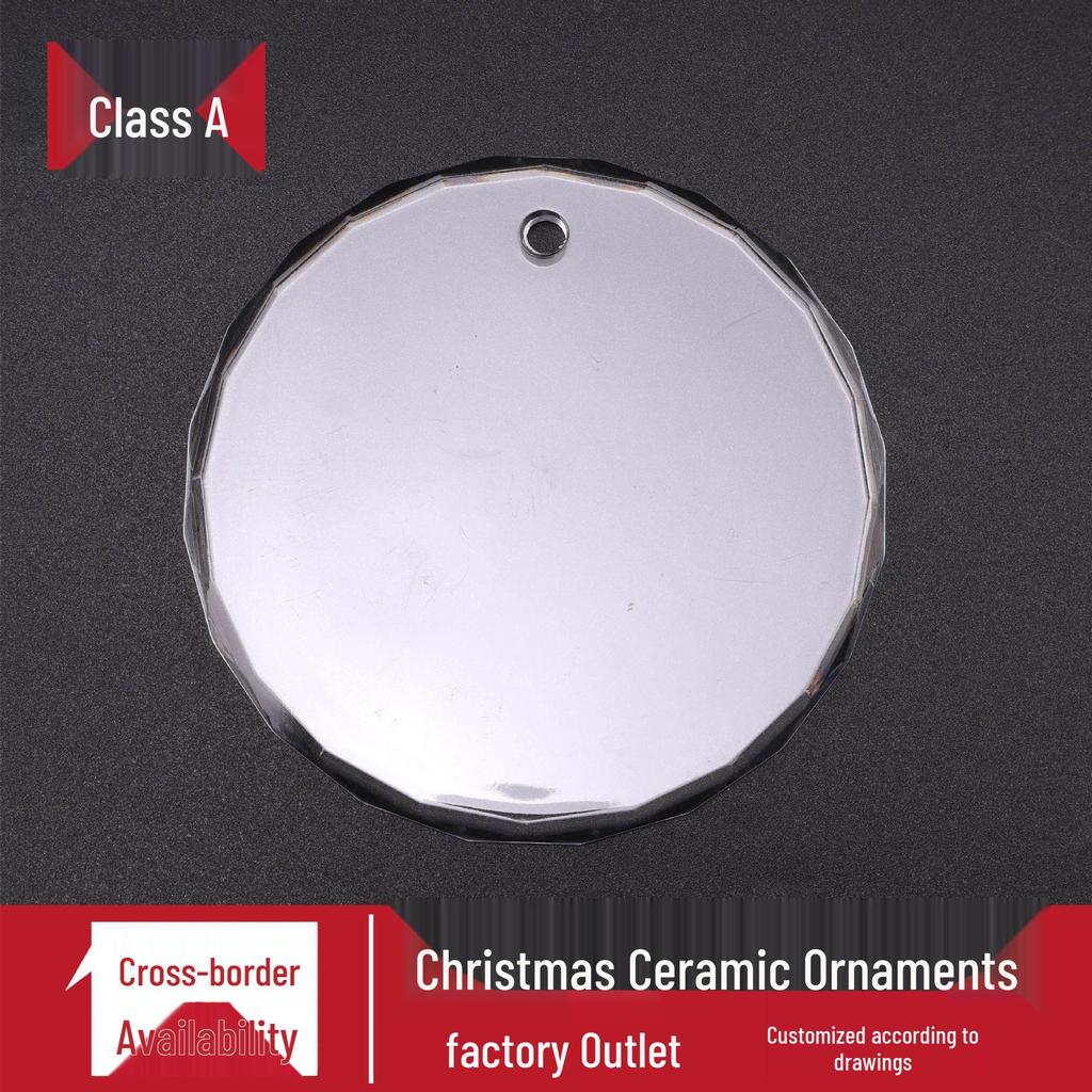 UV-Printed Ceramic Christmas Ornaments with Hang Tags