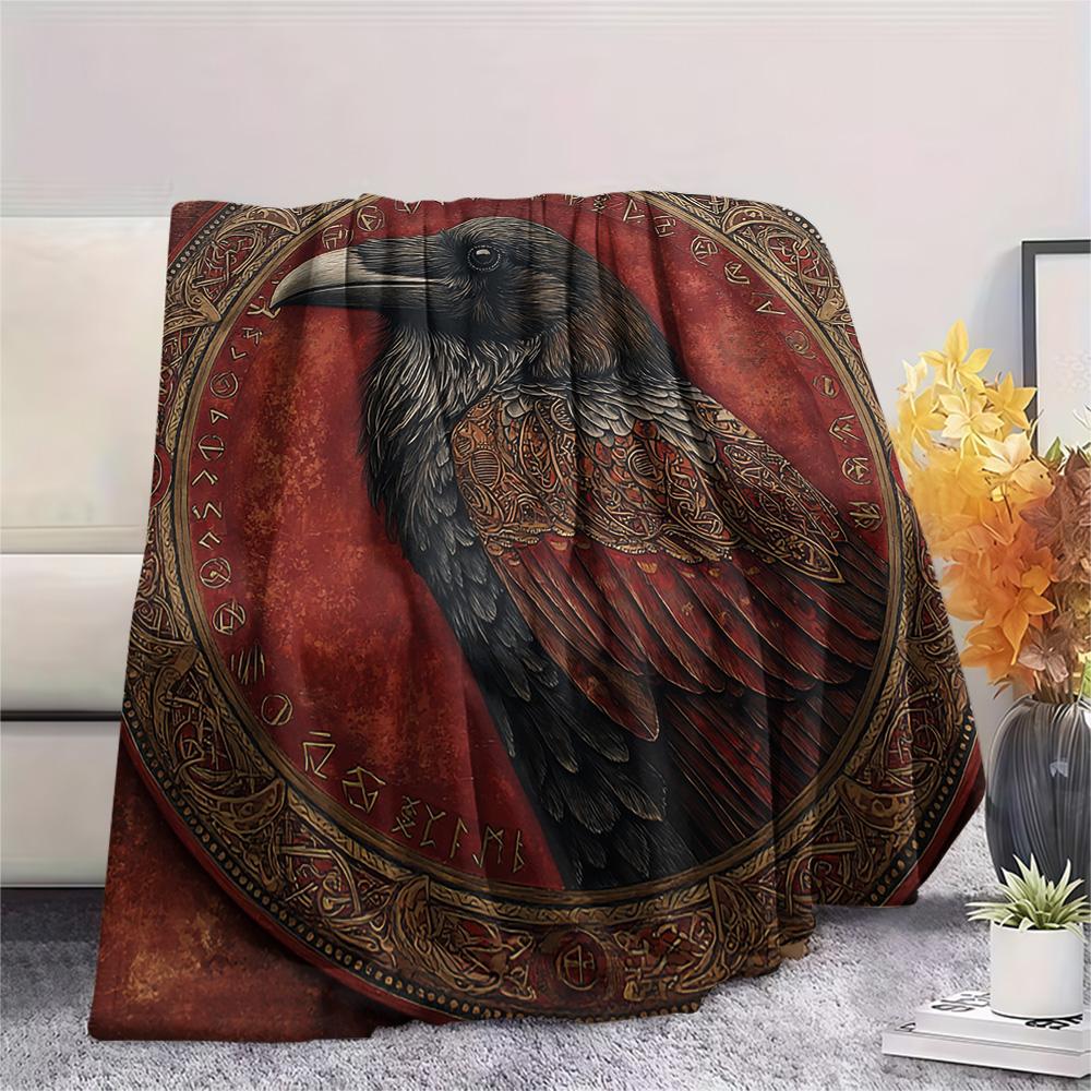 Eagle Print Flannel Blanket, High Quality Comfortable for All Seasons, Home Decor, Warmth and Comfort, Perfect for Christmas Gifts