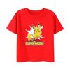 Potdemiel Summer New Pikachu Print Childrens Cotton TShirt Boys and Girls Comfortable and Breathable Childrens TShirt