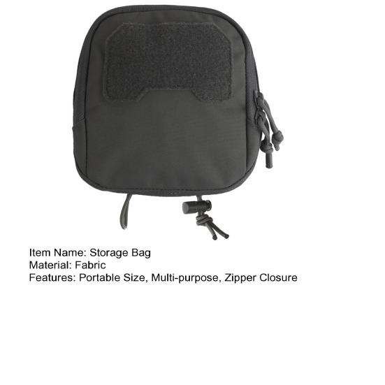 Outdoor Tactical Bag with Elastic Band Hunting Camping Hiking Tactical Gear Flashlight Accessories Storage Bag Multi-purpose Zipper Pouch