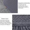 Jacquard Chair Cushion Cover Dining Room Solid Chair Seat Covers Without Backrest Furniture Protector for Home Bedroom