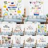 Children's First Birthday Cartoon Tapestry: Party & Room Decoration
