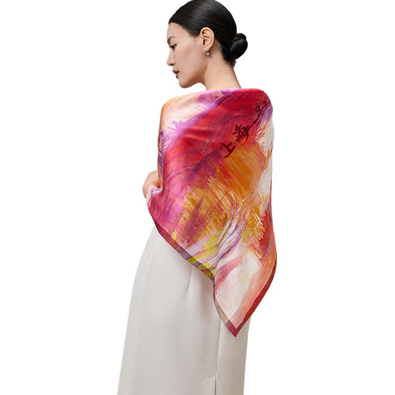 

Shanghai Story Artist Collaboration Square Silk Scarf 86x86cm