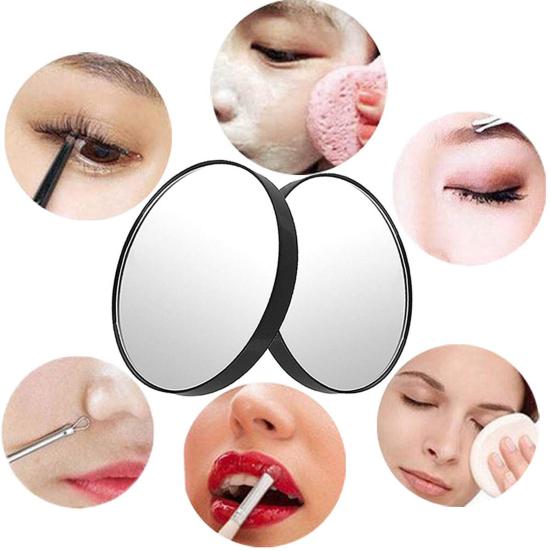 Yousheng Tri-fold Mirror Hands-free No Distortion DIY 10X Magnifier Self Hair Cutting Styling Tri-fold Mirror with Fill Light for Home