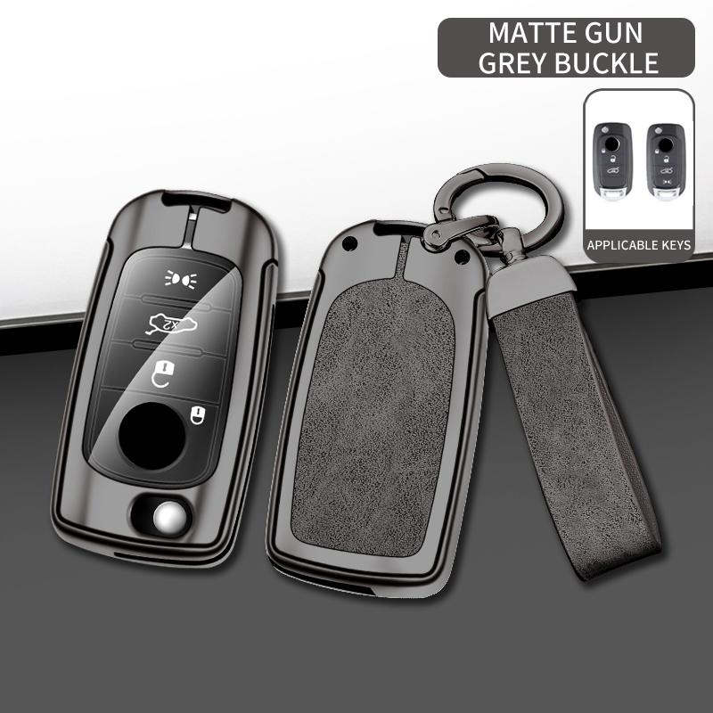 Custodia Portachiavi in Pelle e Metallo per Chiave Auto Fiat Tipo a 3 Pulsanti Coprichiave per Chiave Auto Fiat Tipo Accessori Portachiavi Protettore