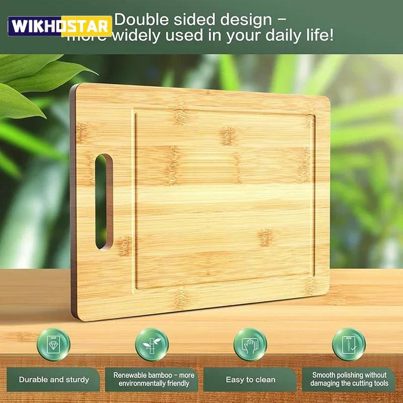 Drewniana Deska do Krojenia Dwustronna Dostępna Drewniane Pogrubione Deski Do Mięsa Owoców Warzyw Totally Bamboo Stół do Krojenia Żywności