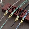 Hand-Woven Ruyi Knot Lanyard Necklace with Jade and Crystal Pendants