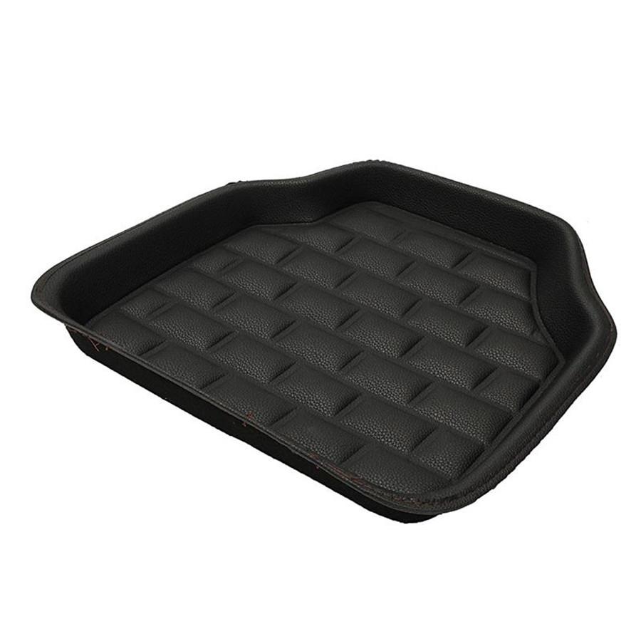 Pour Tapis de Voiture Motif Litchi-Noir