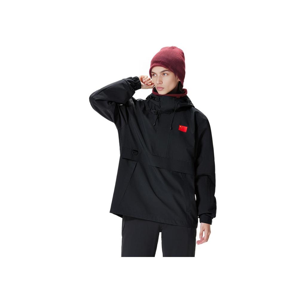 Anta Champion All-Weather Series National Flag Woven Sports Hoodie Men hoodies Basic-Black 172350601-2