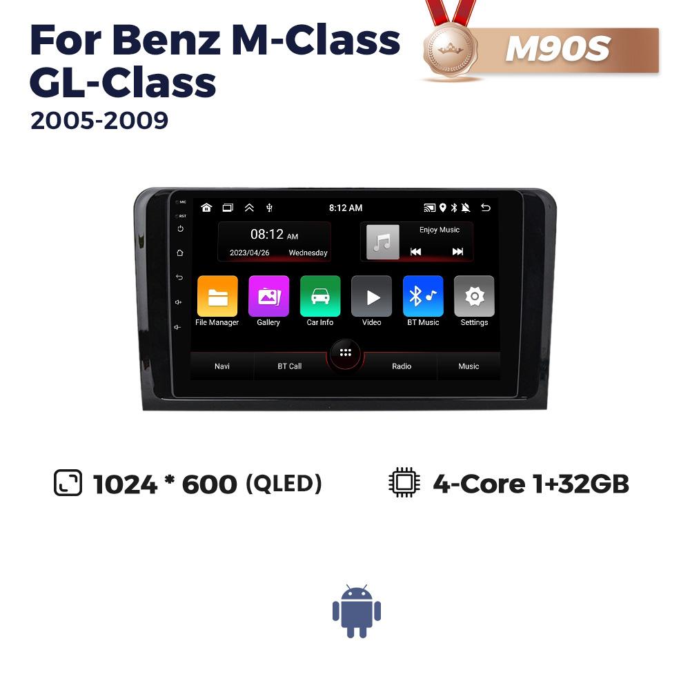 NaviFly Android Car Radio Stereo Multimedia Player For Mercedes Benz M-Class W164 GL-Class X164 ML GL 2005-2009 2 Din Head Unit