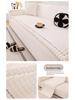 2025 New Winter Plush Thick Leather Non-Slip Sofa Cushion Cover
