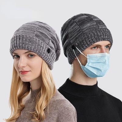 Warm Winter Hat Women Men Thick Knitted Beanies Windproof Hiking Cycling Skullies Beanies Thermal Hedging Caps