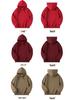 Hua Cotton Drop Shoulder Double Hood Sweatshirt - 300g Casual Solid Color Loose Fit (681)