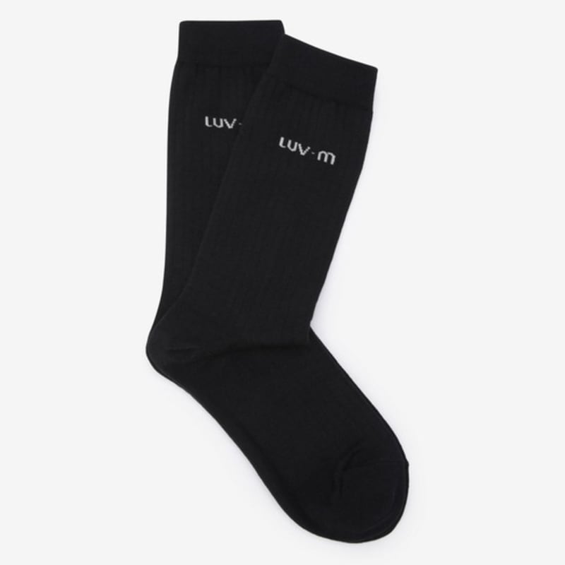 LUVM LUV.M LOGO SOCKS_BLACK