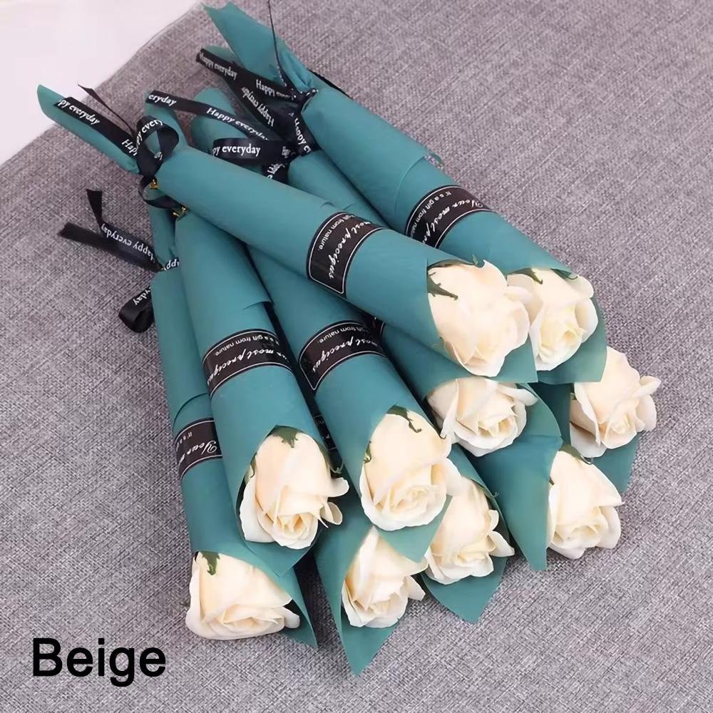 10/20pcs Red Rose Bouquet Artificial Flower Eternal Rose Valentines Day Teacher's Day Mother's Day Gift Giving Bunch Flower