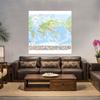 World Map-Geographic Map with Cities,Wall Hanging,Frameless,Home Decor,Study,Geographical Tools,Tourism/education Tools